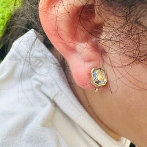 Vintage clip on Avon Gold and Silver Earrings Elegant Charm